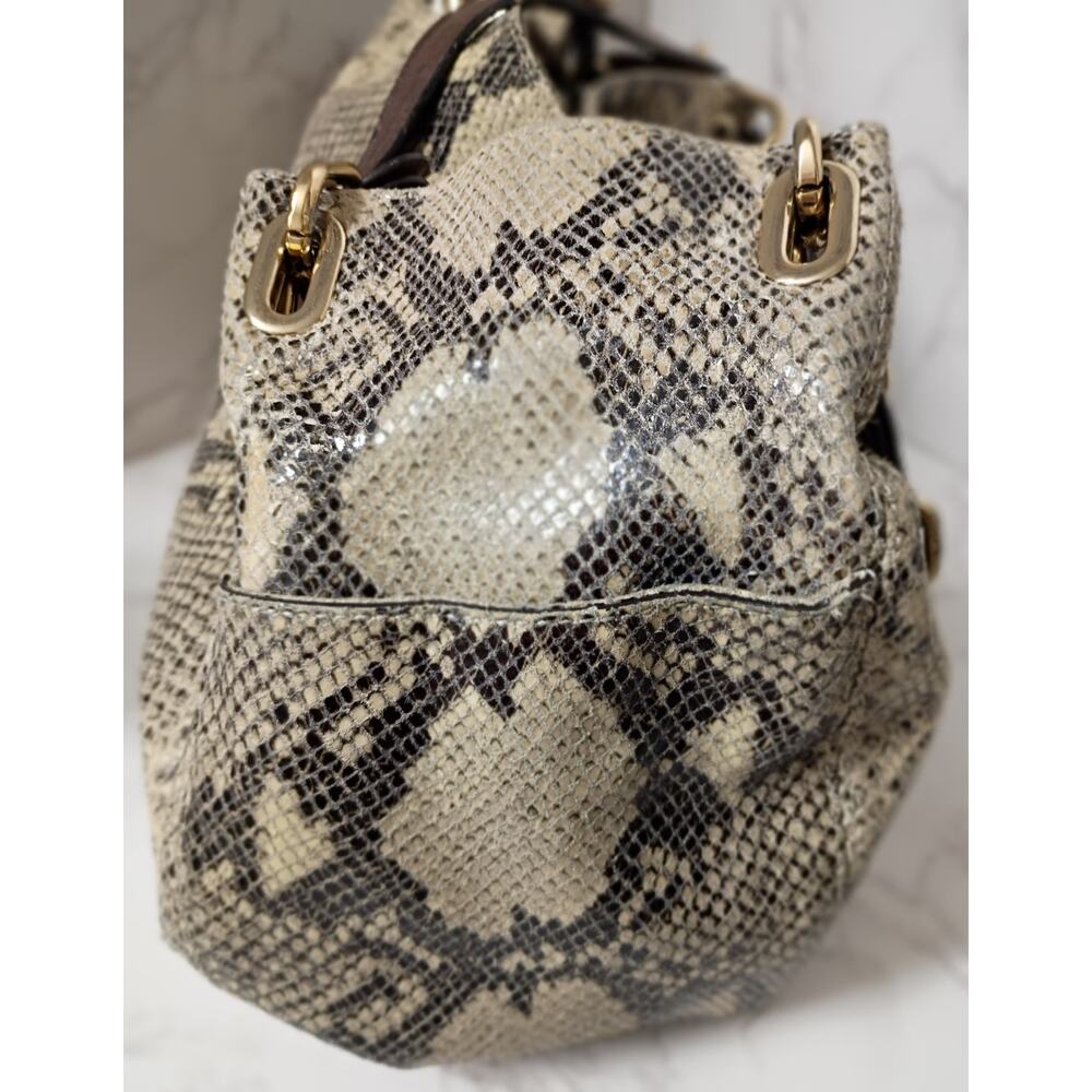 MICHAEL KORS Python Embossed Leather Shoulder Bag… - image 5